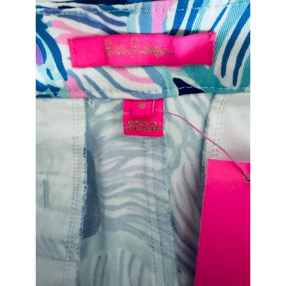 NWT Lilly Pulitzer Callahan 5" Stretch Shorts Fishful Thinking Blue Size‎ 8 - Picture 5 of 10